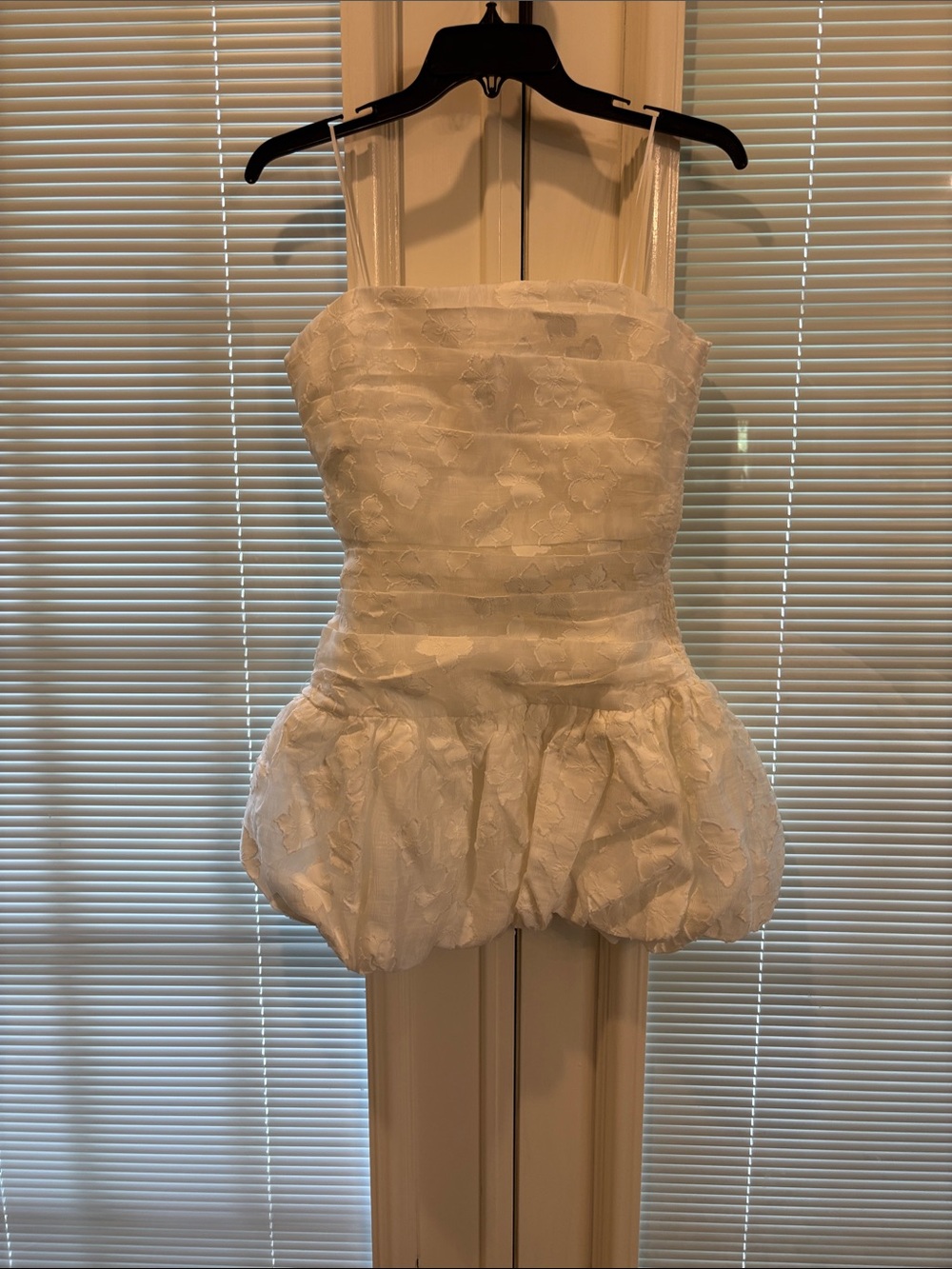 Amanda Uprichard White Strapless Peplum Dress